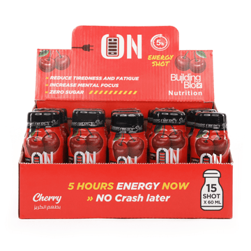 ON Energy Shot - Cherry (Pack of 15) - Building Blox Nutrition