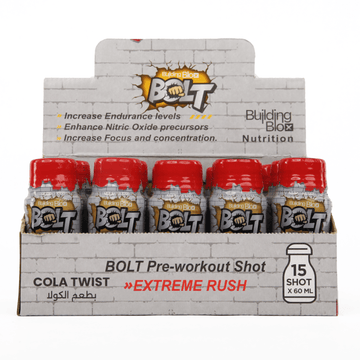 BOLT Pre-workout (COLA - Pack of 15 Shot) - Building Blox Nutrition