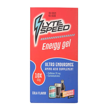 LyteSpeed Energy GEL - Cola (Pack of 10 GELs) - Building Blox Nutrition