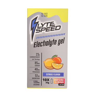 LyteSpeed Electrolyte GEL - Citrus (Pack of 10 GELs)